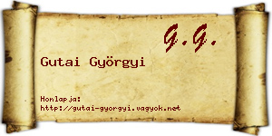 Gutai Györgyi névjegykártya